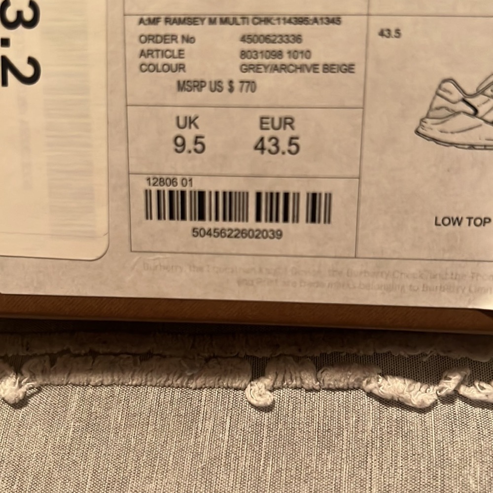 Men Burberry Ramsey Multi CHK Size 43.5 - Picture 9 of 9